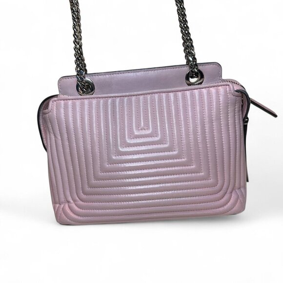 FENDI Dotcom Click Quilted Chain Shoulder Bag Peonia Pink (w detachable pouch) - Picture 4 of 16